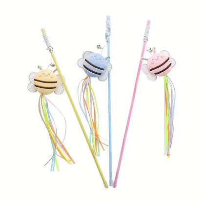 Pat and Pet Emporium | Pet Chew Toys | Cat Teaser 2 Pcs Bee Toy