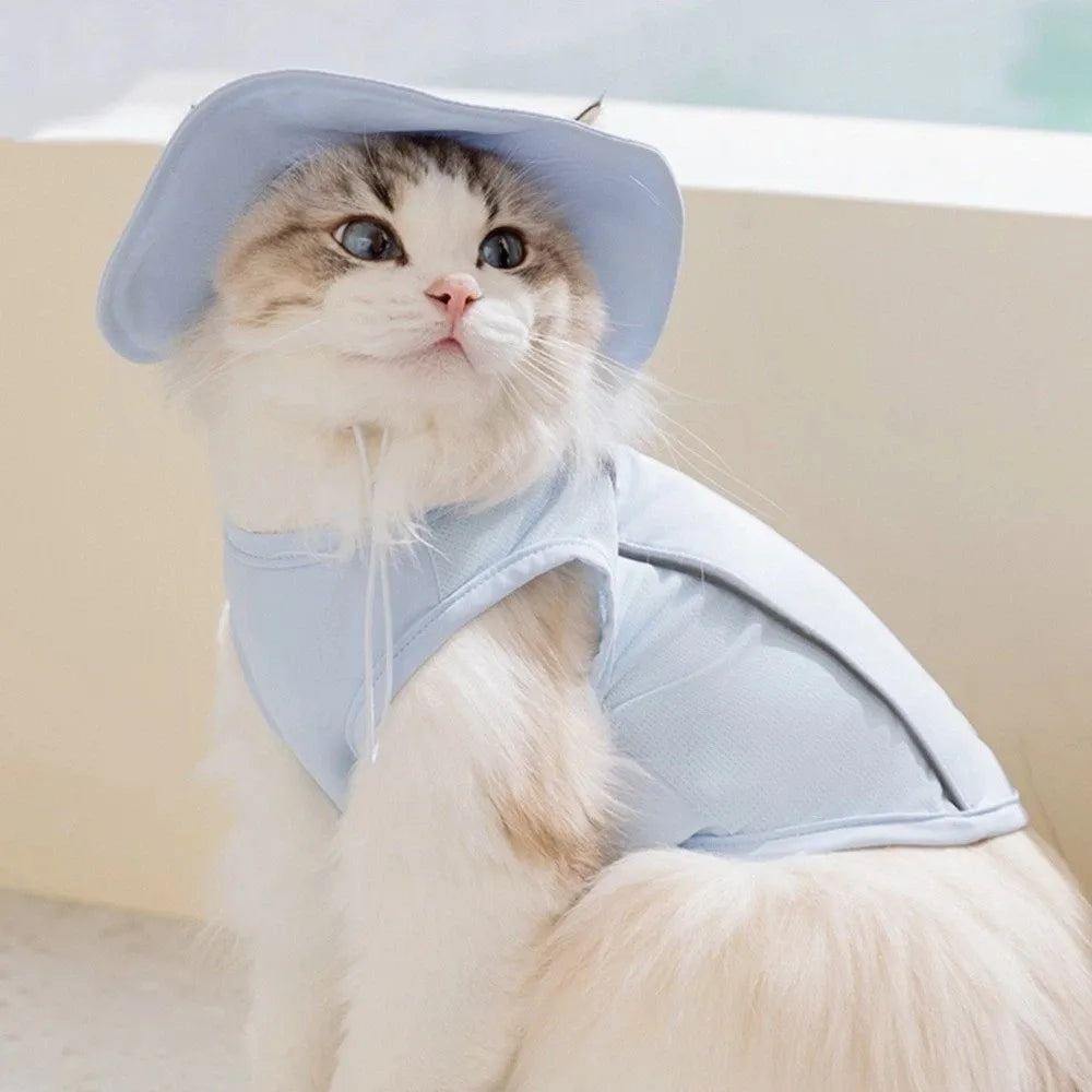 Pat and Pet Emporium | Pet Clothing | Cooling Dog Vest & Hat Set