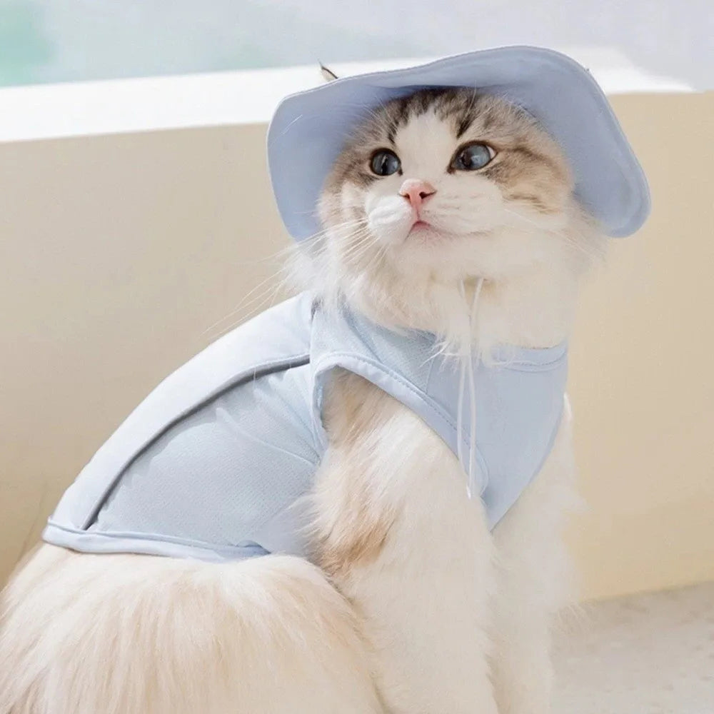 Pat and Pet Emporium | Pet Clothing | Cooling Dog Vest & Hat Set