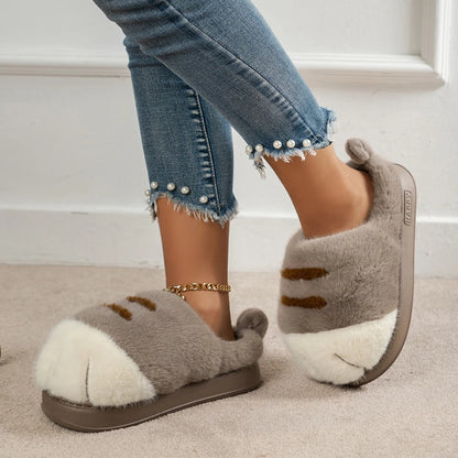 Pat and Pet Emporium | Shoes | Women's Warm Cat Paw Slippers