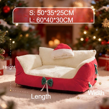 Pat and Pet Emporium | Pet Beds | Plush Christmas Pet Bed