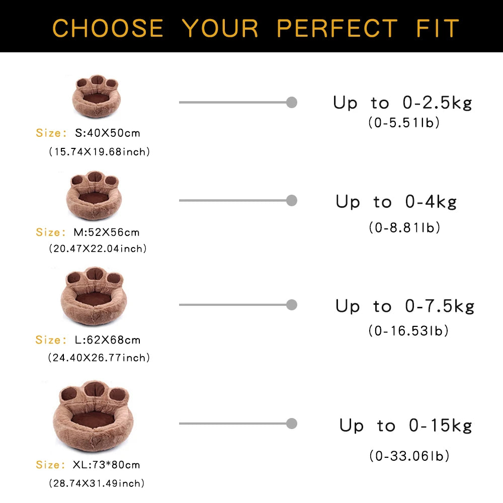 Pat and Pet Emporium | Pet Beds | Paw Shaped Washable Bed