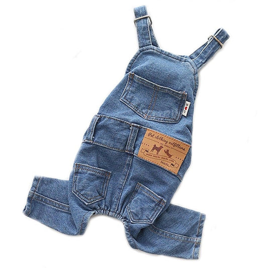 Pat and Pet Emporium | Pet Clothing | Blue Jeans Dog Overalls