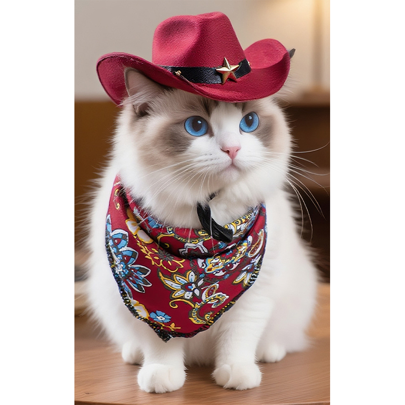 Pat and Pet Emporium | Pet Hats | Paisley Print Pet Scarf & Hat