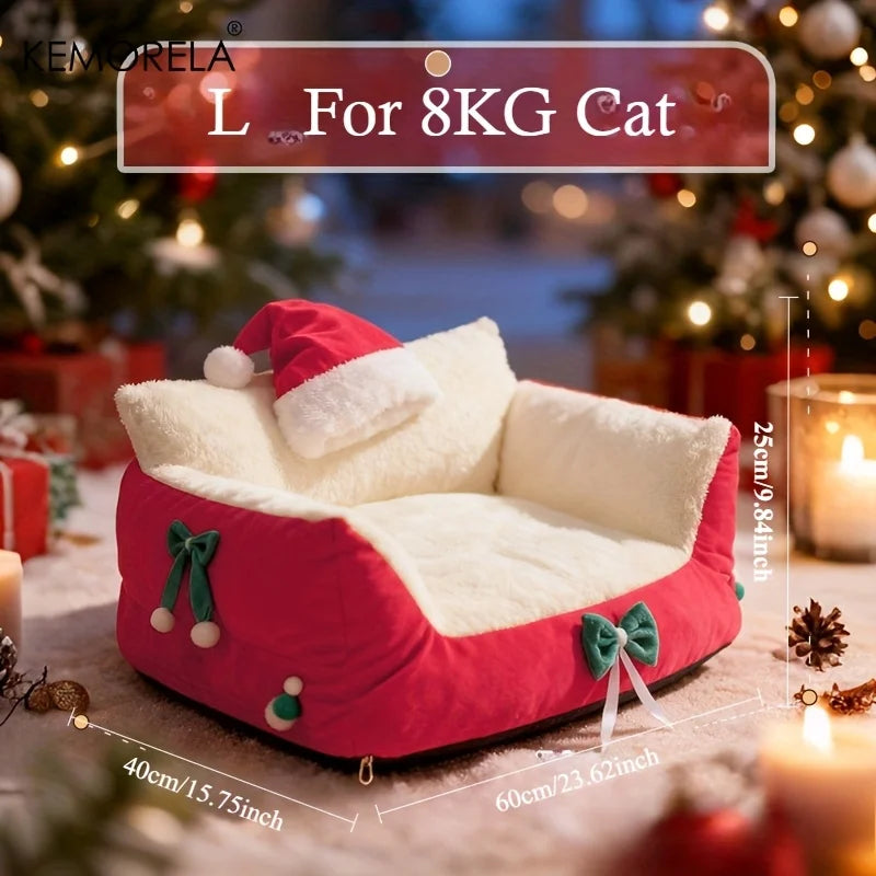 Pat and Pet Emporium | Pet Beds | Plush Christmas Pet Bed