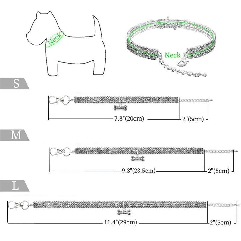 Pat and Pet Emporium | Pet Collars | Rhinestone Heart Collar