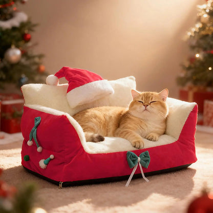 Pat and Pet Emporium | Pet Beds | Plush Christmas Pet Bed