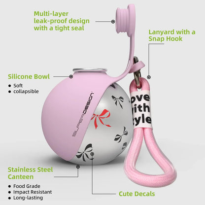 Pat and Pet Emporium | Pet Feeders | Stainless Steel Pet Water Ball