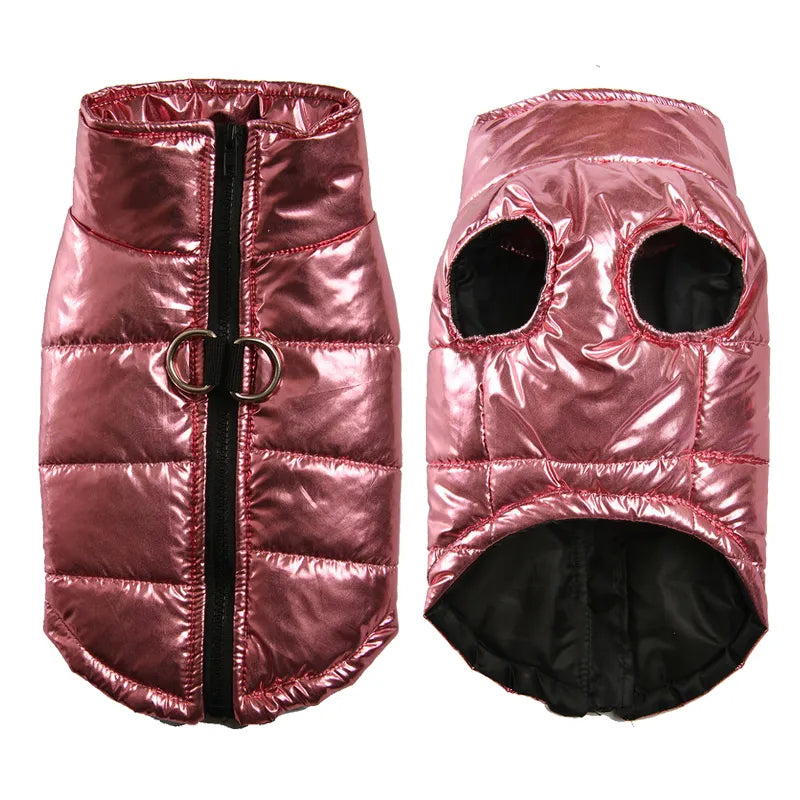 Pat and Pet Emporium | Pet Clothing | Metallic Puffer Dog Jacket