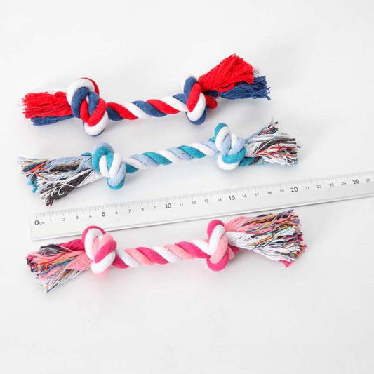 Pat and Pet Emporium | Pet Chew Toys | Cotton Double Rope Knot Pet Toy