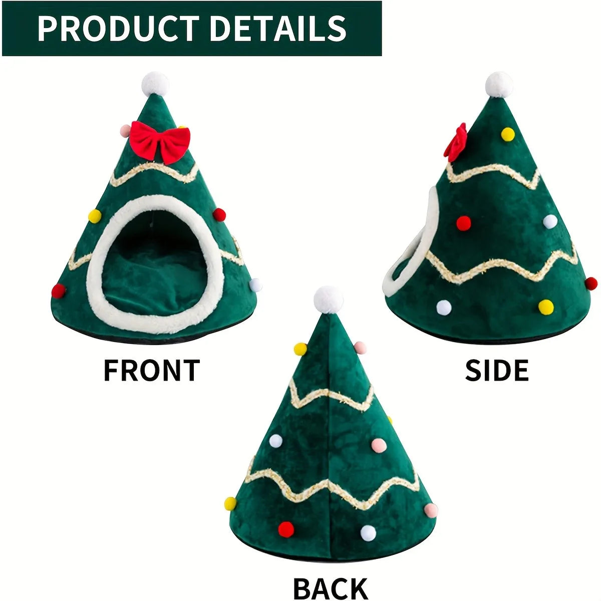 Pat and Pet Emporium | Pet Beds | Christmas Teepee Pet House