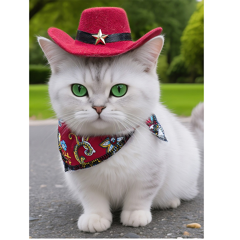 Pat and Pet Emporium | Pet Hats | Paisley Print Pet Scarf & Hat
