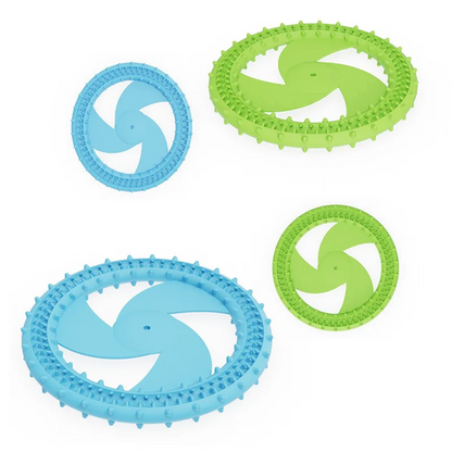 Pat and Pet Emporium | Pet Toys | Open Rubber Flying Disc Toy 2 Pcs