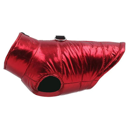 Pat and Pet Emporium | Pet Clothing | Metallic Puffer Dog Jacket