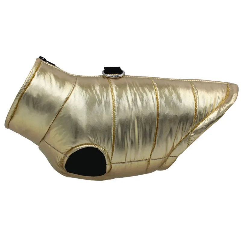 Pat and Pet Emporium | Pet Clothing | Metallic Puffer Dog Jacket