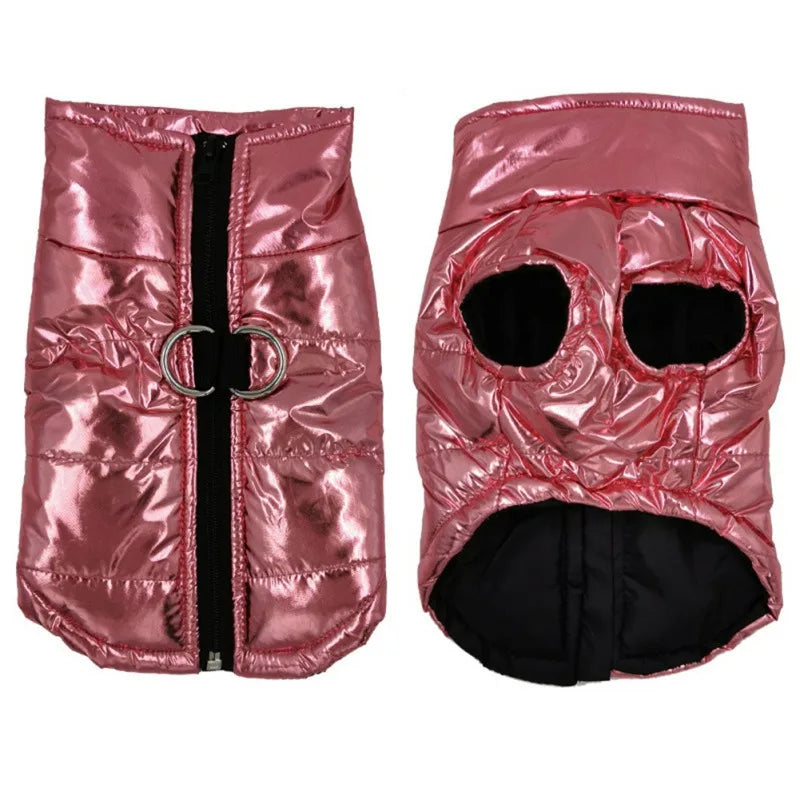 Pat and Pet Emporium | Pet Clothing | Metallic Puffer Dog Jacket