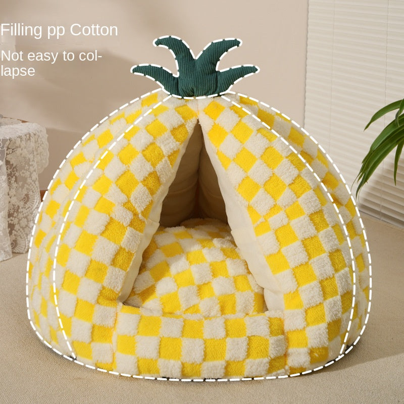Pat and Pet Emporium | Pet Beds | Pineapple Shaped Pet Nest
