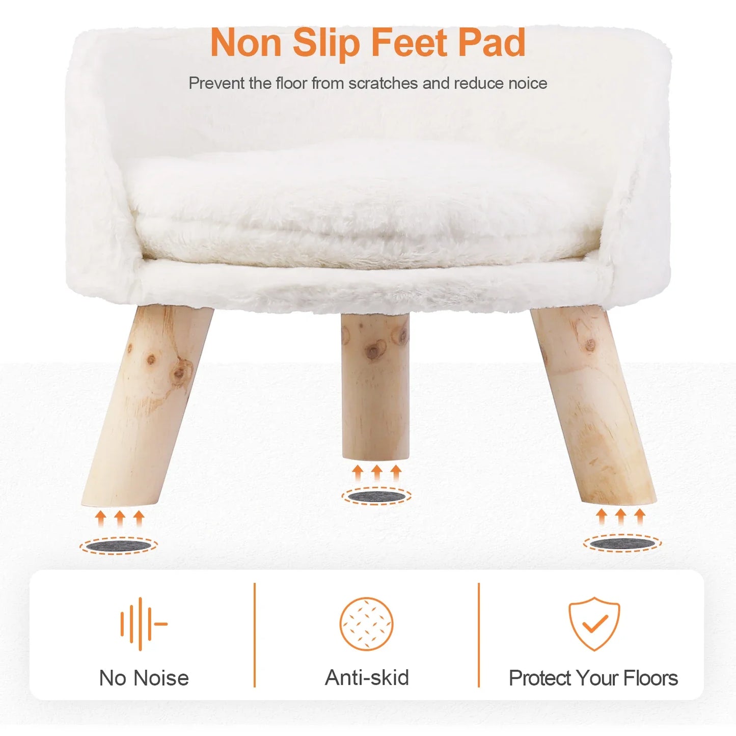 Pat and Pet Emporium | Pet Beds | Plush Small Pet Raised Chair