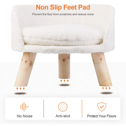 Pat and Pet Emporium | Pet Beds | Plush Small Pet Raised Chair