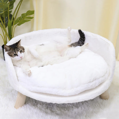 Pat and Pet Emporium | Pet Beds | Plush Small Pet Raised Chair