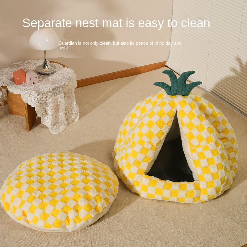 Pat and Pet Emporium | Pet Beds | Pineapple Shaped Pet Nest