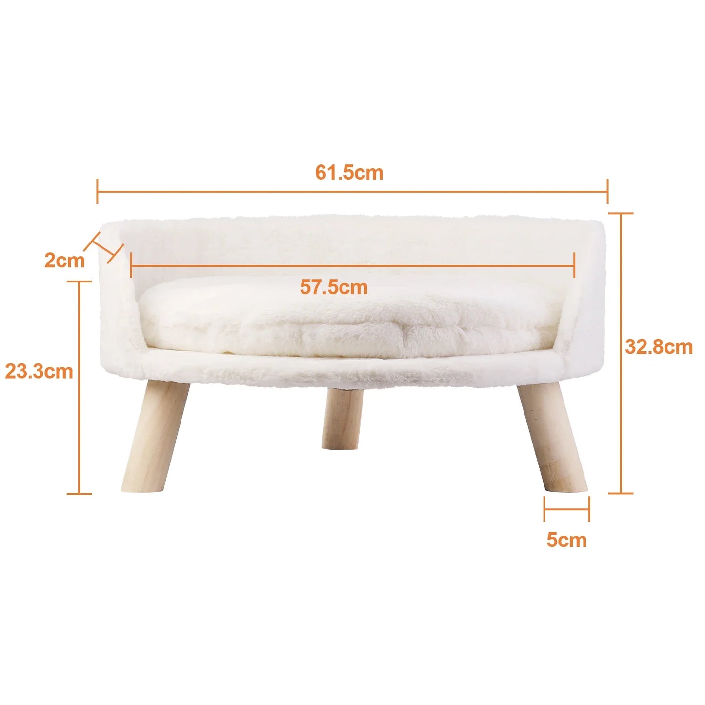 Pat and Pet Emporium | Pet Beds | Plush Small Pet Raised Chair