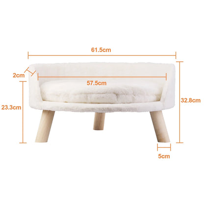 Pat and Pet Emporium | Pet Beds | Plush Small Pet Raised Chair