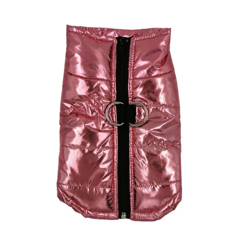 Pat and Pet Emporium | Pet Clothing | Metallic Puffer Dog Jacket