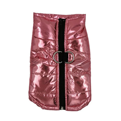 Pat and Pet Emporium | Pet Clothing | Metallic Puffer Dog Jacket