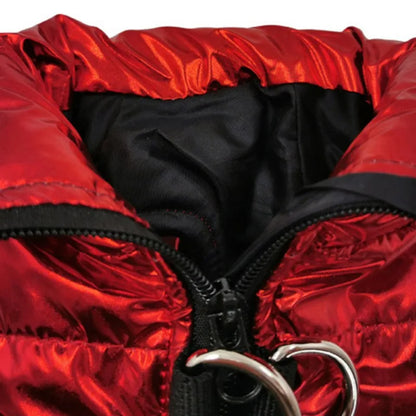 Pat and Pet Emporium | Pet Clothing | Metallic Puffer Dog Jacket