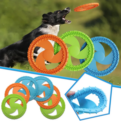 Pat and Pet Emporium | Pet Toys | Open Rubber Flying Disc Toy 2 Pcs