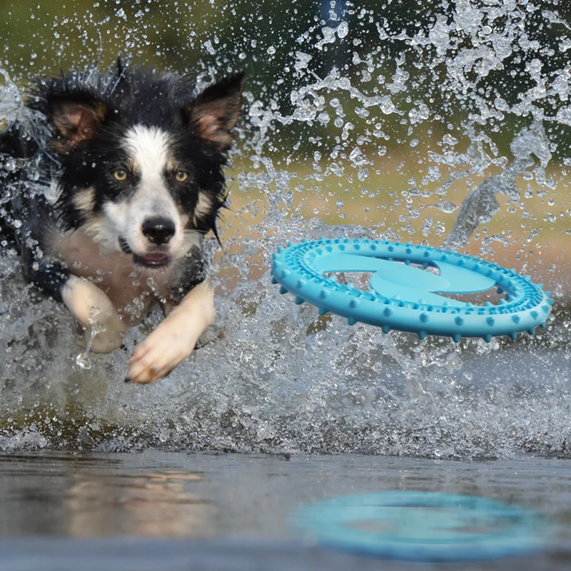 Pat and Pet Emporium | Pet Toys | Open Rubber Flying Disc Toy 2 Pcs