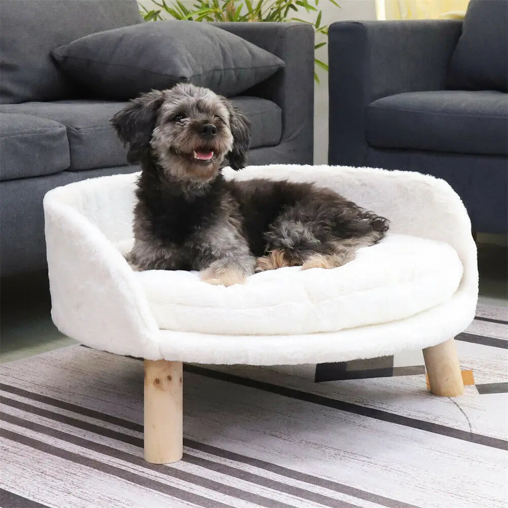 Pat and Pet Emporium | Pet Beds | Plush Small Pet Raised Chair