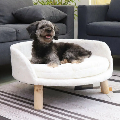 Pat and Pet Emporium | Pet Beds | Plush Small Pet Raised Chair