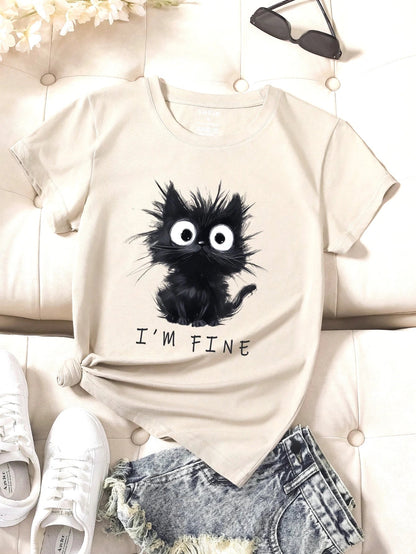 Pat and Pet Emporium | Pet Lovers | Shirts | Women's I'm Fine Cat Tee