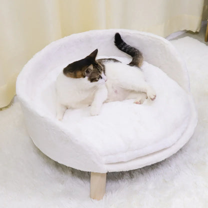 Pat and Pet Emporium | Pet Beds | Plush Small Pet Raised Chair