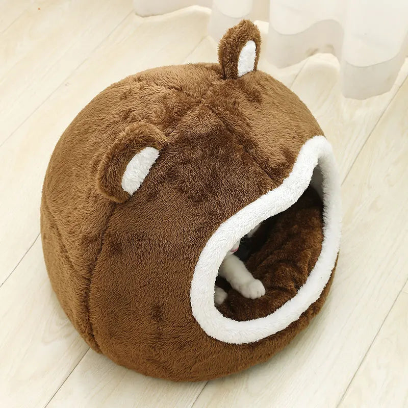 Pat and Pet Emporium | Pet Beds | Cat Beds | Cute Bear Cat Cave House