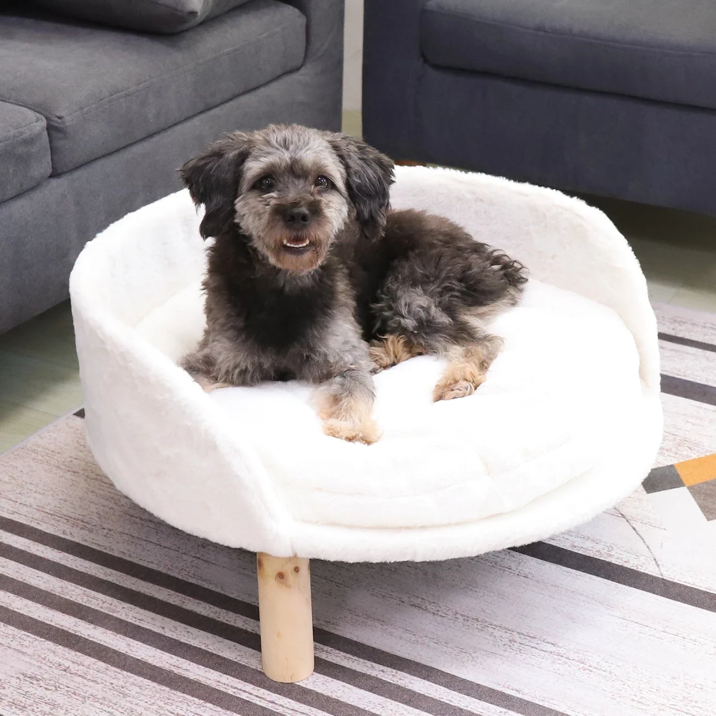 Pat and Pet Emporium | Pet Beds | Plush Small Pet Raised Chair