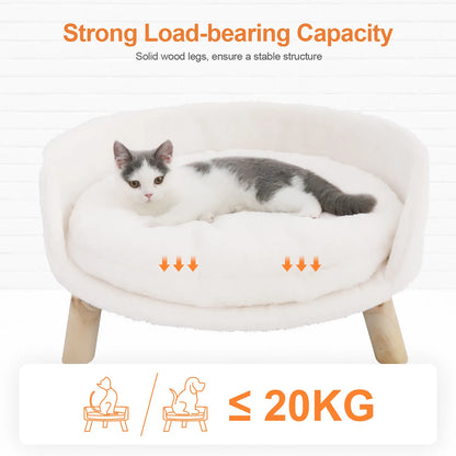 Pat and Pet Emporium | Pet Beds | Plush Small Pet Raised Chair