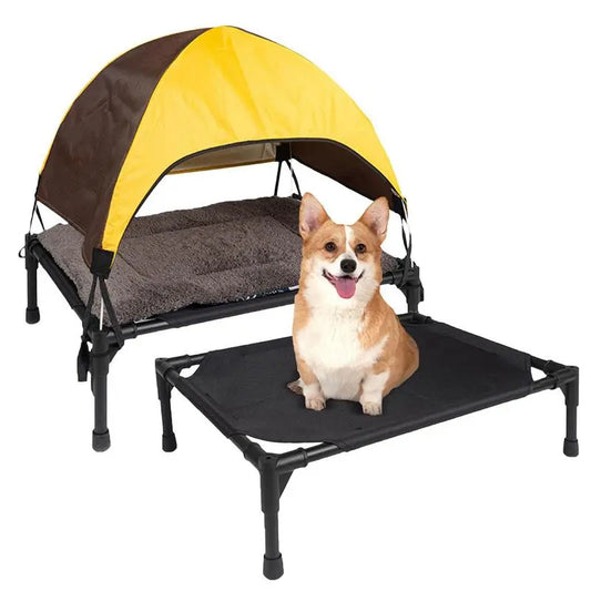 Pat and Pet Emporium | Pet Beds | Outdoor Elevated Dog Bed Foldable