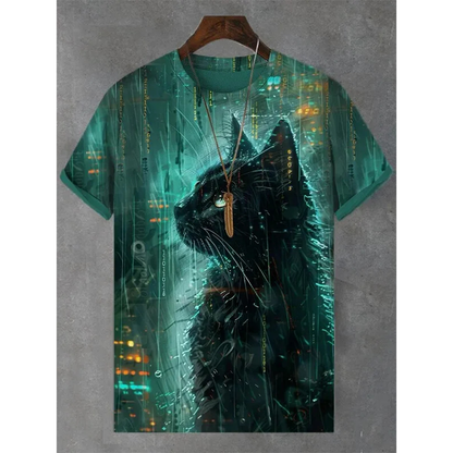 Pat and Pet Emporium | Pet Lovers | Shirts | Unisex Cartoon Cat Tee
