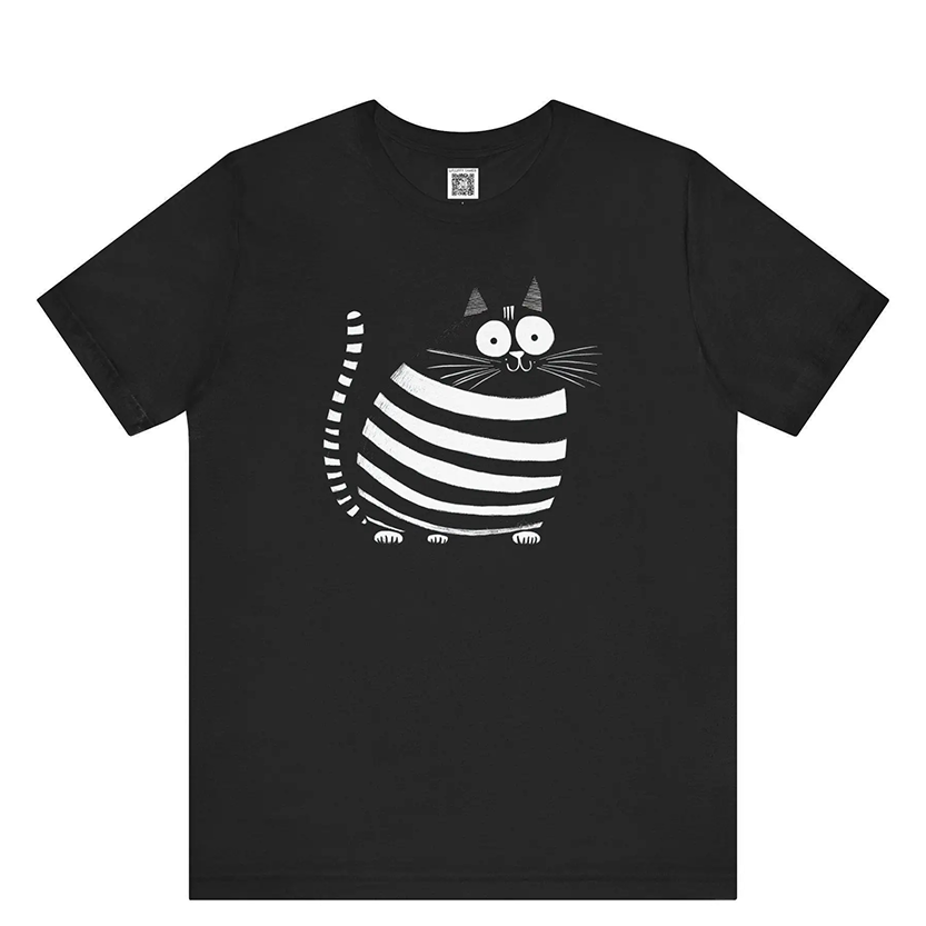 Pat and Pet Emporium | Pet Lovers | Shirts | Unisex Striped Cat Tee