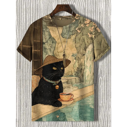 Pat and Pet Emporium | Pet Lovers | Shirts | Unisex Cartoon Cat Tee