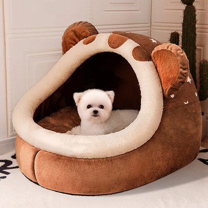 Pat and Pet Emporium | Pet Beds | Cute Brown Bear Pet Bed