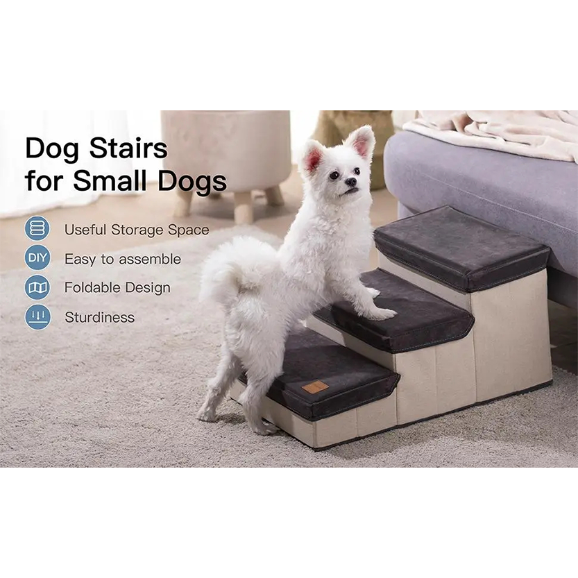 Pat and Pet Emporium | Pet Home Products | Foldable Dog Stairs 4 Tier