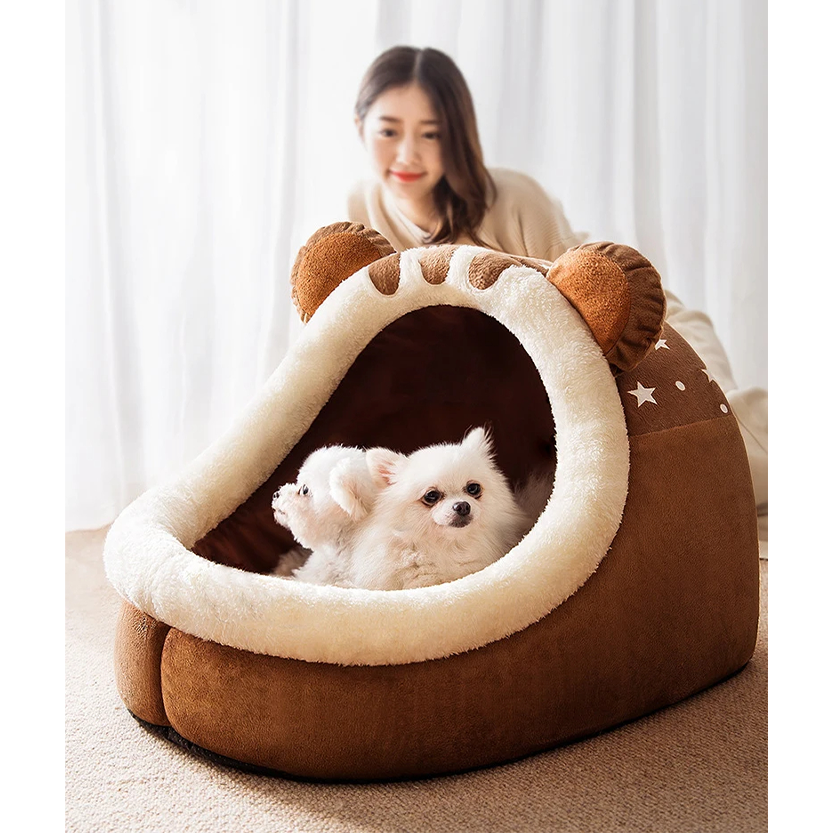 Pat and Pet Emporium | Pet Beds | Cute Brown Bear Pet Bed