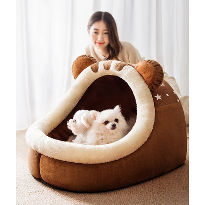 Pat and Pet Emporium | Pet Beds | Cute Brown Bear Pet Bed
