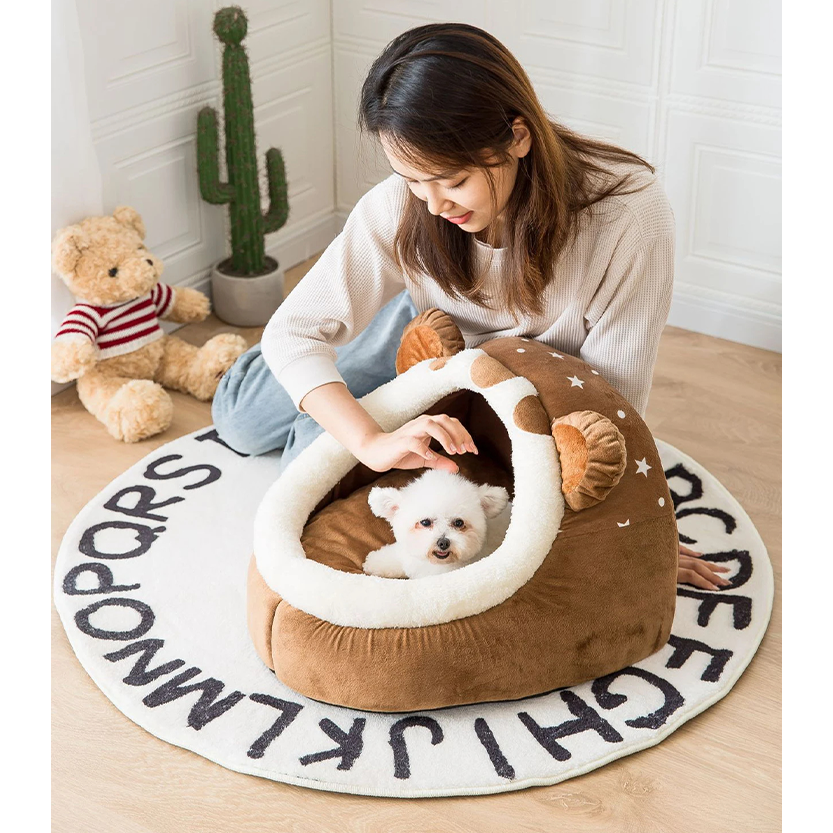 Pat and Pet Emporium | Pet Beds | Cute Brown Bear Pet Bed
