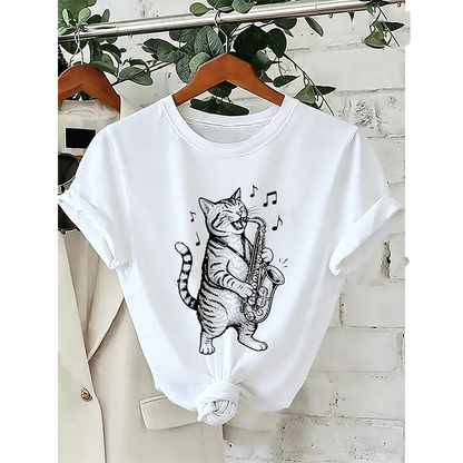 Pat and Pet Emporium | Pet Lovers | Shirts | Unisex Musical Cat Tee