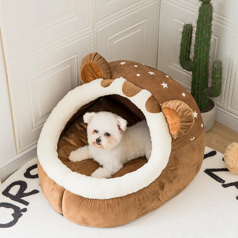 Pat and Pet Emporium | Pet Beds | Cute Brown Bear Pet Bed